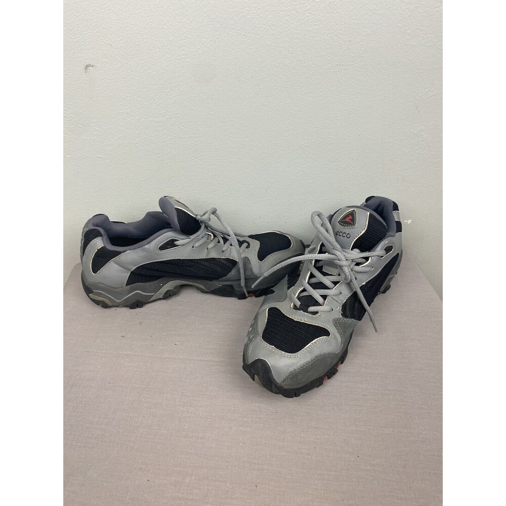 ECCO Gray Faux Leather Hiking Shoes US Men's 6-6.5 Gore-Tex Receptor Line READ - Picture 6 of 11